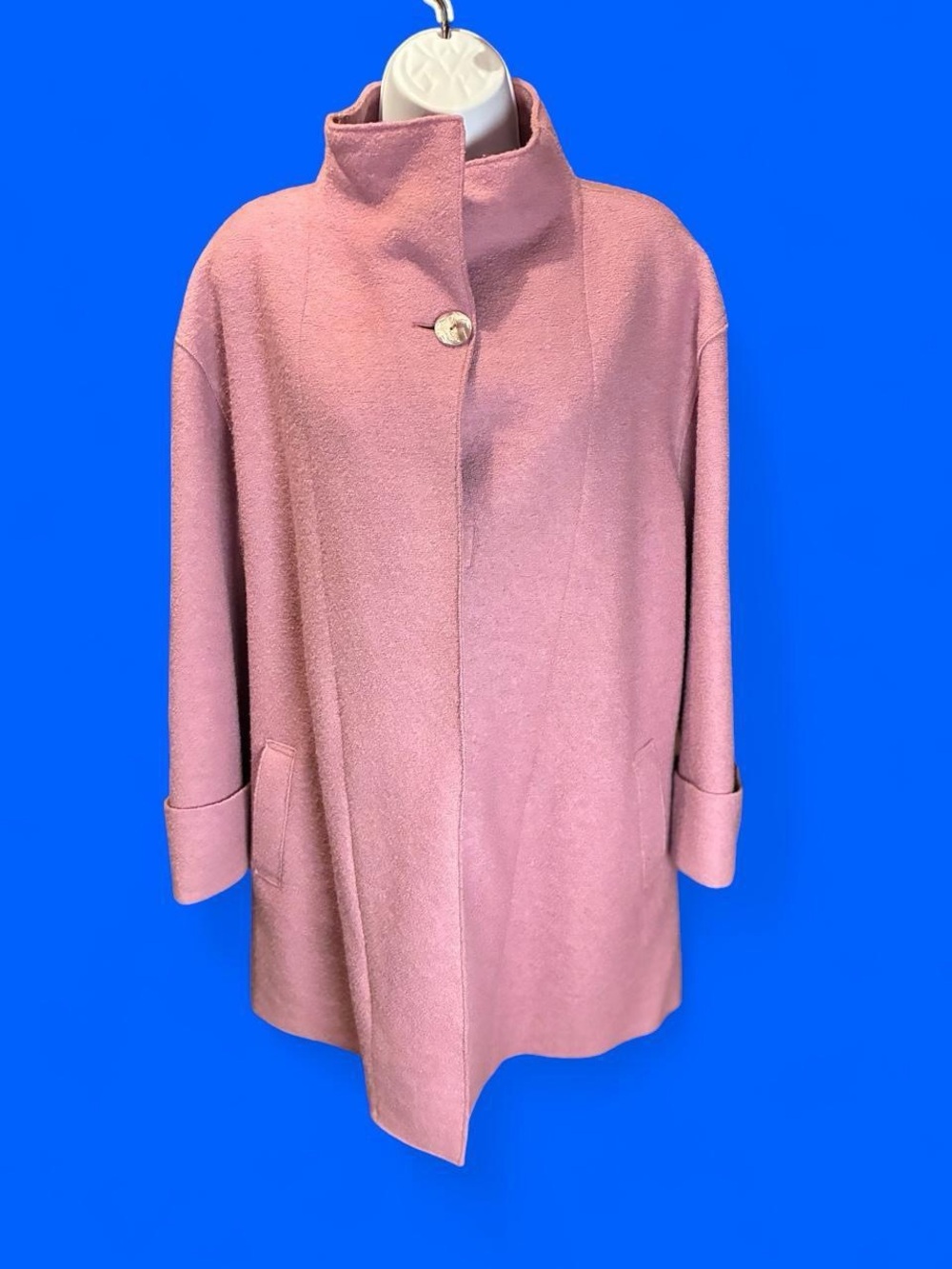 Vintage 90s/Y2K Lavender boiled wool cocoon jacket.